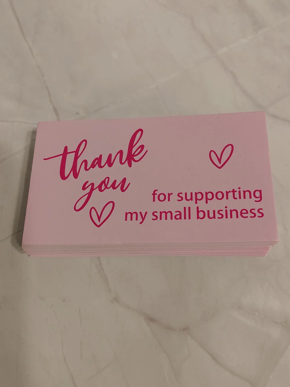 49 Pink Thank You Cards and 1